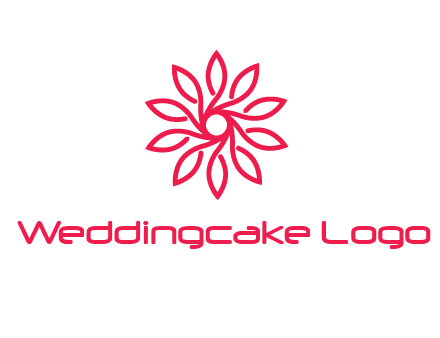 abstract daisy flower logo