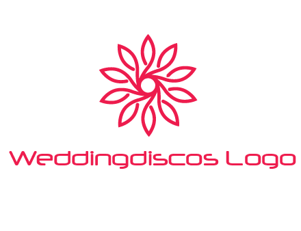 abstract daisy flower logo