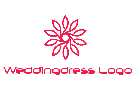 abstract daisy flower logo