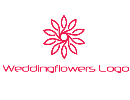 abstract daisy flower logo