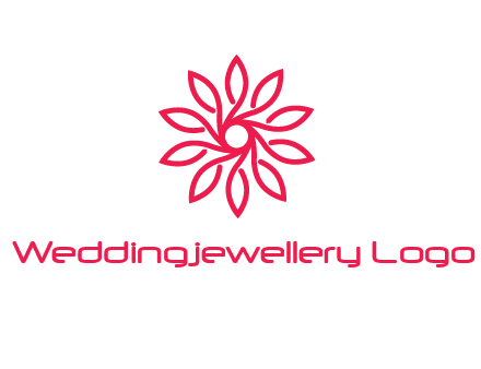 abstract daisy flower logo