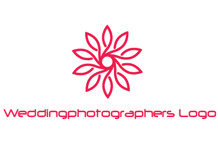 abstract daisy flower logo