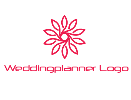 abstract daisy flower logo