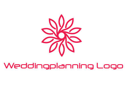 abstract daisy flower logo