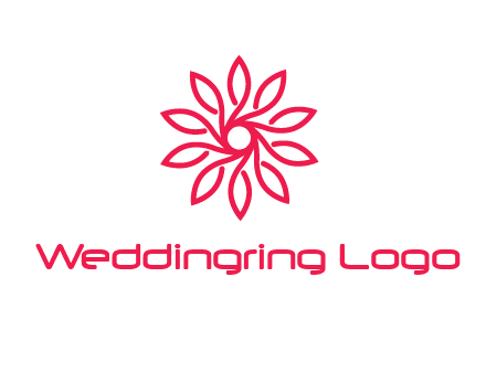 abstract daisy flower logo