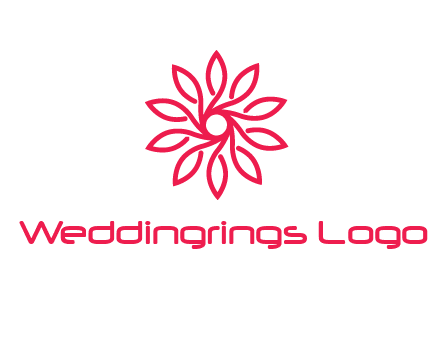 abstract daisy flower logo