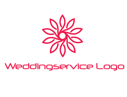 abstract daisy flower logo