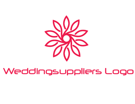 abstract daisy flower logo