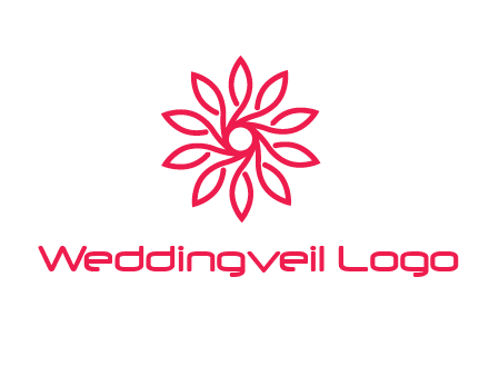 abstract daisy flower logo