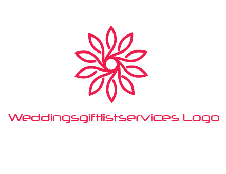 abstract daisy flower logo