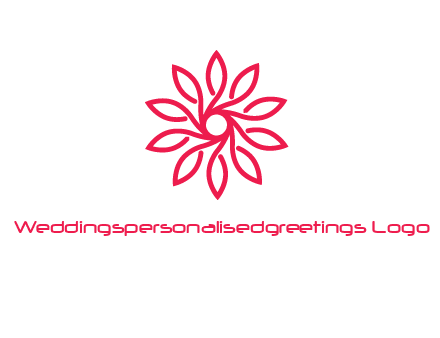 abstract daisy flower logo