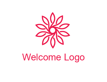 abstract daisy flower logo