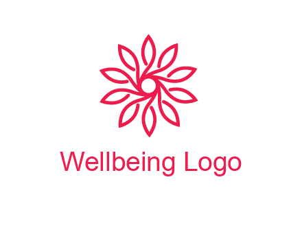 abstract daisy flower logo
