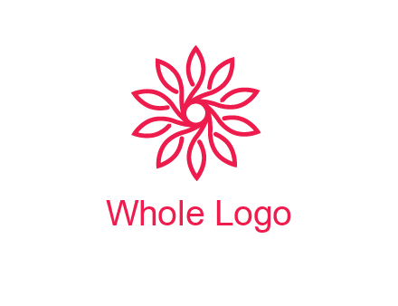 abstract daisy flower logo