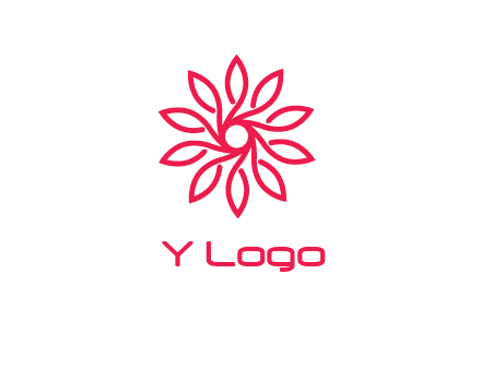 abstract daisy flower logo