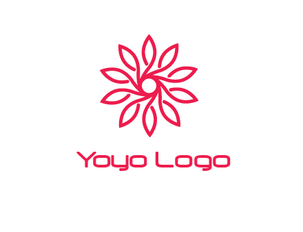 abstract daisy flower logo