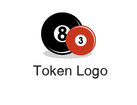 two snooker balls games logo