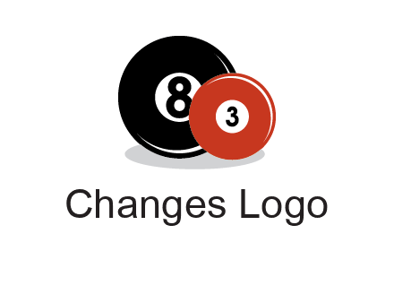two snooker balls games logo