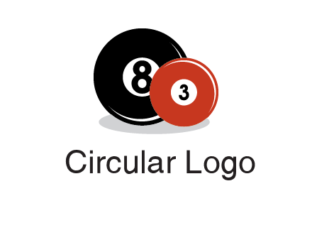 two snooker balls games logo