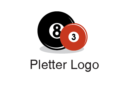 two snooker balls games logo