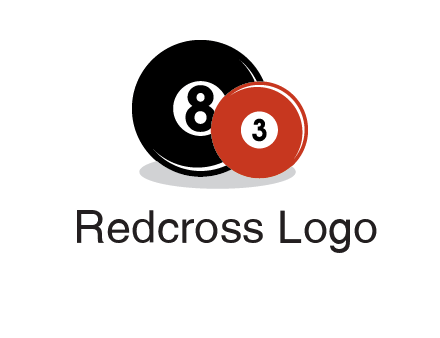 two snooker balls games logo