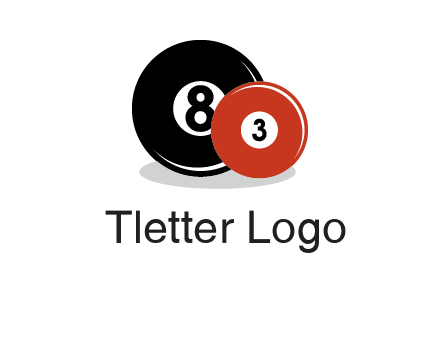 two snooker balls games logo