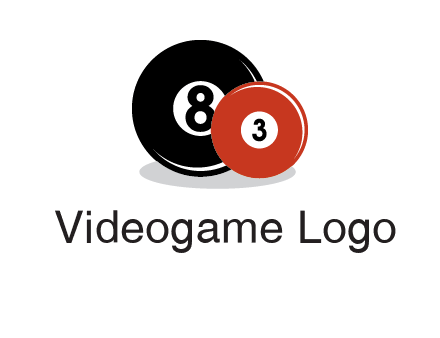 two snooker balls games logo