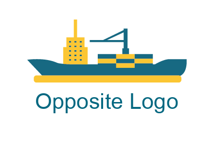 crane and deckhouse on consignment shipping logo icon