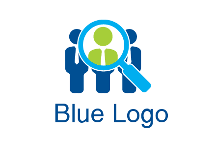 executives under magnifying glass employment logo