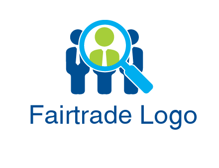 executives under magnifying glass employment logo