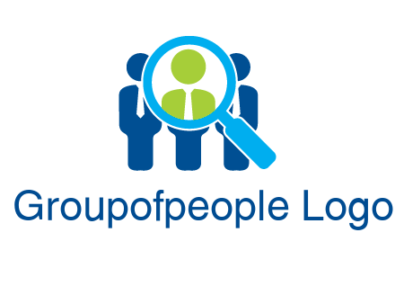 executives under magnifying glass employment logo
