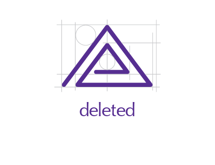 grid and triangle outline architecture logo
