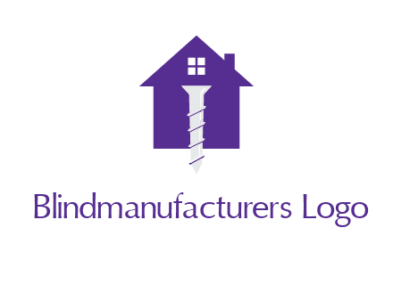 screw and house construction logo