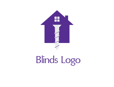 screw and house construction logo