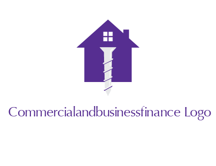 screw and house construction logo