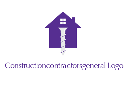 screw and house construction logo