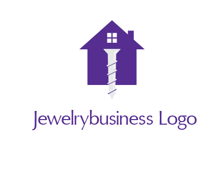 screw and house construction logo
