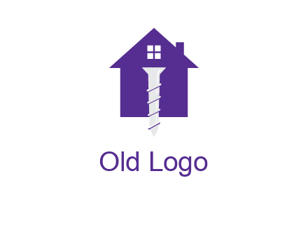 screw and house construction logo