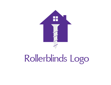 screw and house construction logo