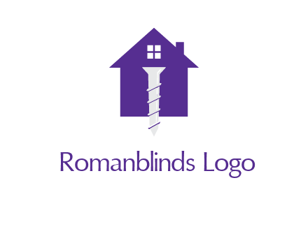 screw and house construction logo