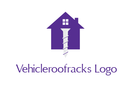 screw and house construction logo