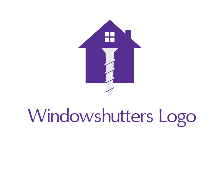 screw and house construction logo
