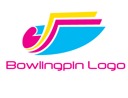 curvy colorful papers printing logo