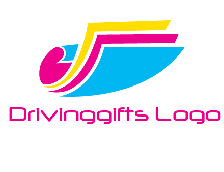 curvy colorful papers printing logo