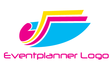 curvy colorful papers printing logo