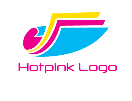 curvy colorful papers printing logo