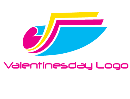 curvy colorful papers printing logo