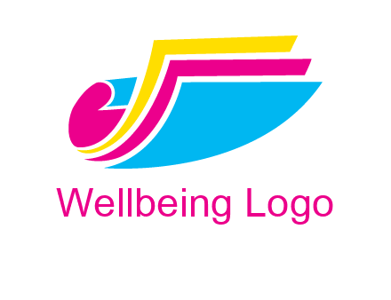 curvy colorful papers printing logo