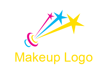 satellite colorful shooting stars printing logo