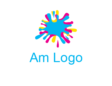colorful splatter printing icon